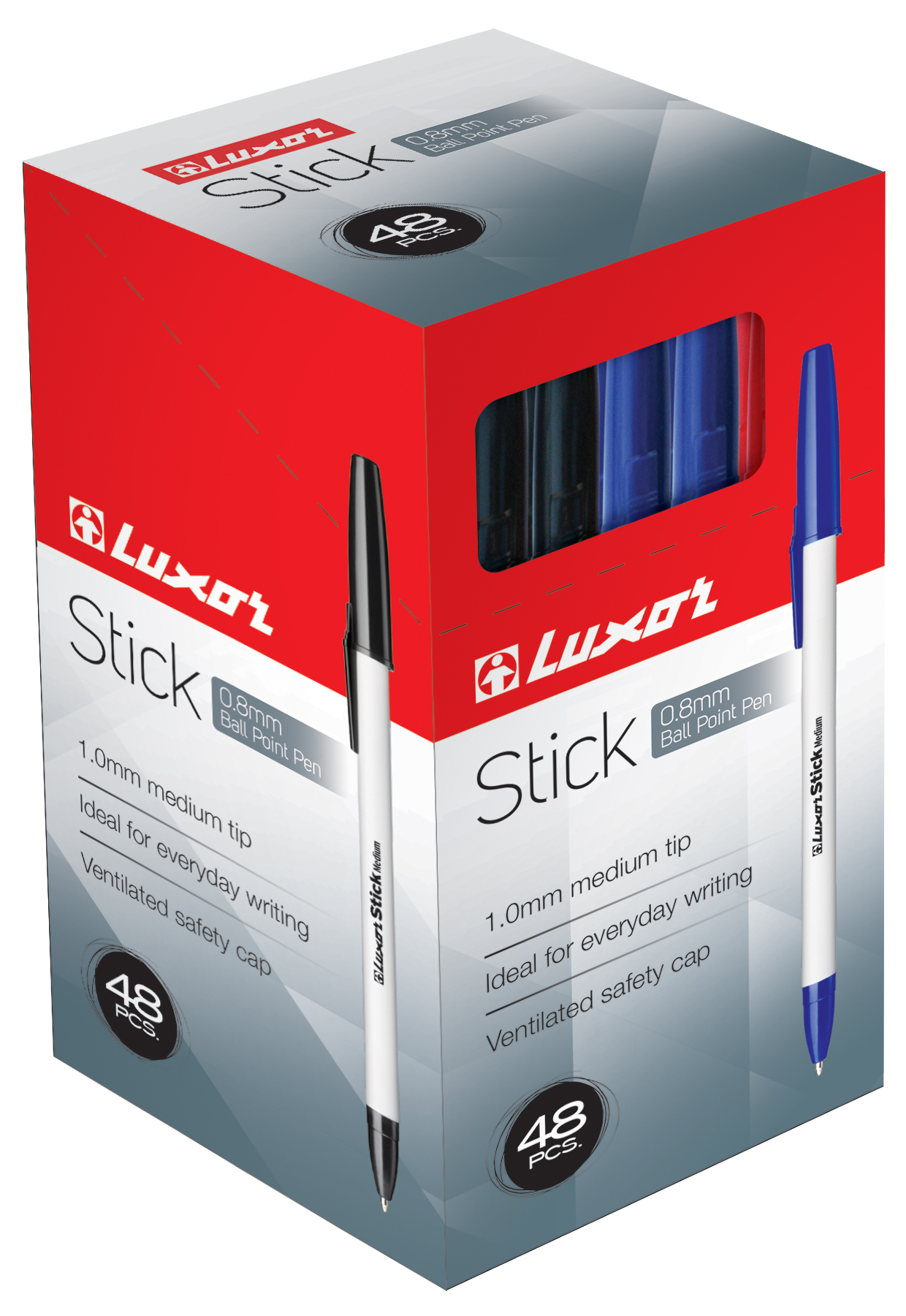 Luxor Kugelschreiber ECO Stick Ball Point Pen 1 mm schwarz 